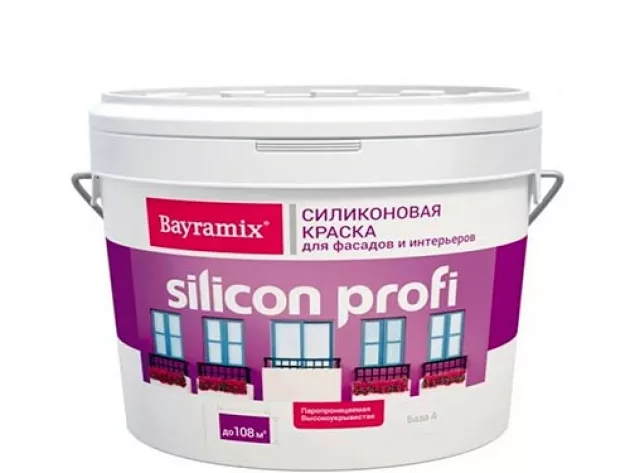 Фасадная, силиконовая, матовая краска Silicon Profi Bayramix
